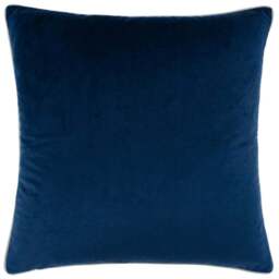 Paoletti Meridian Navy Silver Velvet Cushion - Size: 55 x 55 cm - Multi - Wilko - thumbnail 1