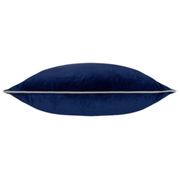 Paoletti Meridian Navy Silver Velvet Cushion - Size: 55 x 55 cm - Multi - Wilko - thumbnail 3