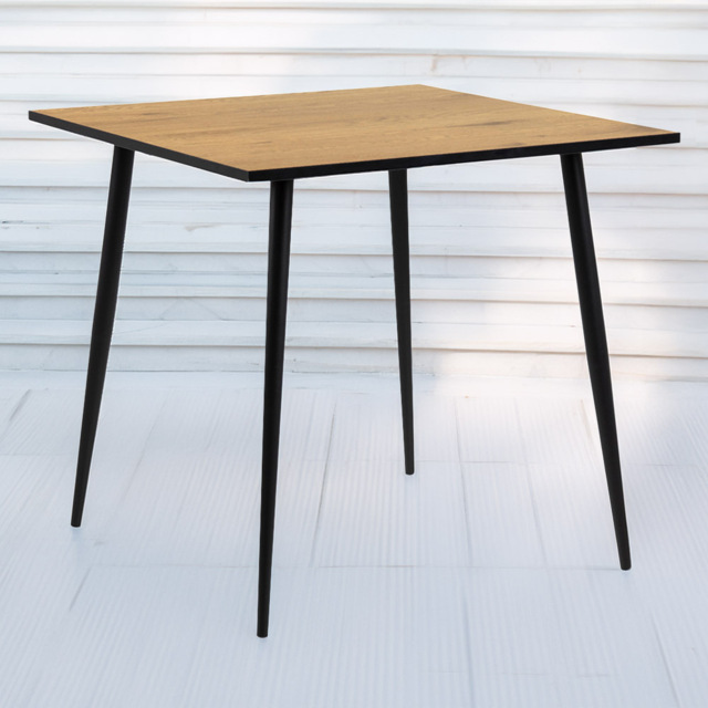 Florence Wilma 4 Seater Square Dining Table Oak and Black - Furniture To Go - Wilko - image 1