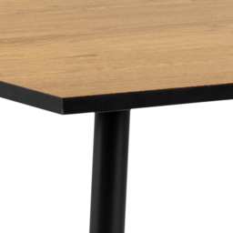 Florence Wilma 4 Seater Square Dining Table Oak and Black - Furniture To Go - Wilko - thumbnail 7