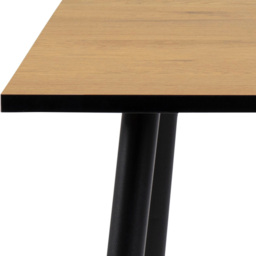 Florence Wilma 4 Seater Square Dining Table Oak and Black - Furniture To Go - Wilko - thumbnail 6