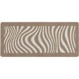 My Mat Sculptured Patterned Waves Non Slip Mat 67 x 150cm - Size: 67 x 150 x 2cm - Brown - Wilko - thumbnail 1