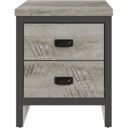 GFW Boston 2 Drawer Grey Bedside Table Set of 2 - Wilko - thumbnail 5