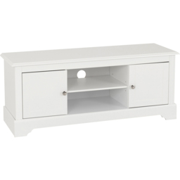 Seconique Stratford 2 Door White TV Unit - Size: 49.5 x 120 x 40cm - Wilko - thumbnail 3