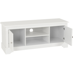 Seconique Stratford 2 Door White TV Unit - Size: 49.5 x 120 x 40cm - Wilko - thumbnail 6