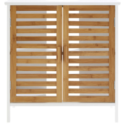 Premier Housewares Double Door and Shelf Under Sink Cabinet - Size: 60 x 30 x 60cm - White - Wilko - thumbnail 4