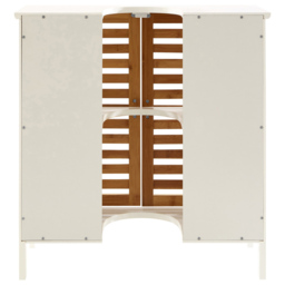 Premier Housewares Double Door and Shelf Under Sink Cabinet - Size: 60 x 30 x 60cm - White - Wilko - thumbnail 6
