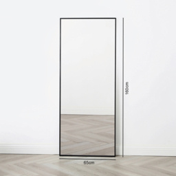 Anax Black Framed Wall Mirror 160 x 65cm - Home Garden Direct - Wilko - thumbnail 5