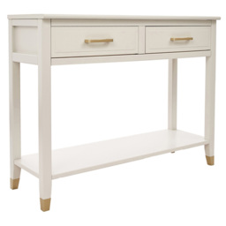 Palazzi 2 Drawer White Console Table - Size: 35 x 105 x  80cm - Wilko - thumbnail 3