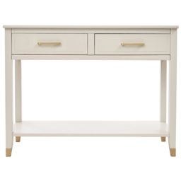 Palazzi 2 Drawer White Console Table - Size: 35 x 105 x  80cm - Wilko - thumbnail 4