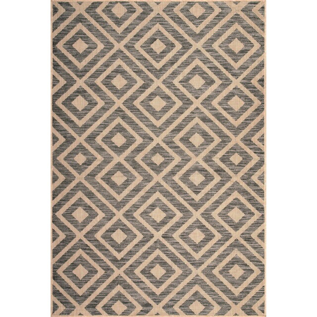 Diamond Geo Indoor and Outdoor Rug Natural 170cm - Wilko - image 1