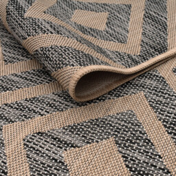 Diamond Geo Indoor and Outdoor Rug Natural 170cm - Wilko - thumbnail 4