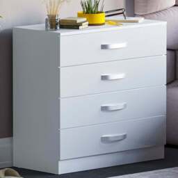 VIDA DESIGNS Hulio 4 Drawer White Chest of Drawers - Wilko