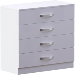 Vida Designs Hulio 4 Drawer White Chest of Drawers - Wilko - thumbnail 3