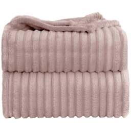Velosso Bellissima Blush Plush Throw 305 x 305cm - Size: 305 x 305 x 1cm - Wilko - thumbnail 1