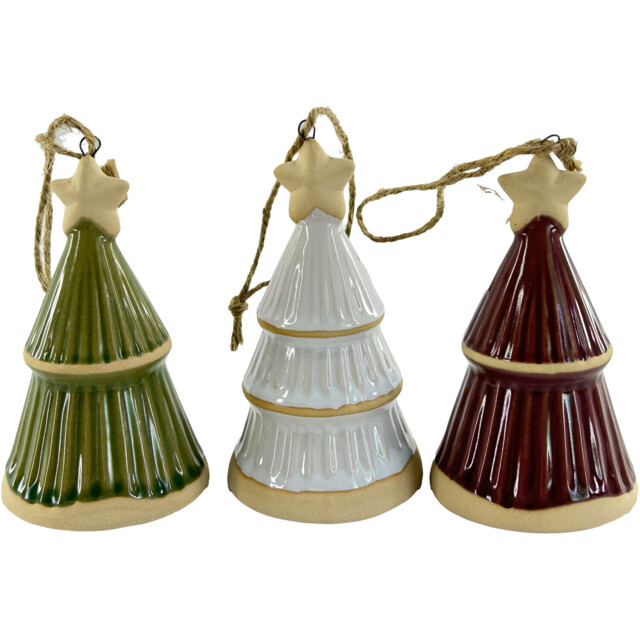 Ceramic Tree Bell Hanging Decoration - Amber Charm - Wilko - image 1