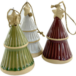 Ceramic Tree Bell Hanging Decoration - Amber Charm - Wilko - thumbnail 4