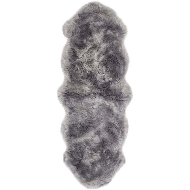 Origins Grey Genuine Sheepskin Rug 70 x 175cm - Size: 75 x 175cm - Origins Rugs - Wilko - image 1