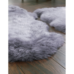 Origins Grey Genuine Sheepskin Rug 70 x 175cm - Size: 75 x 175cm - Origins Rugs - Wilko - thumbnail 4