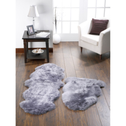 Origins Grey Genuine Sheepskin Rug 70 x 175cm - Size: 75 x 175cm - Origins Rugs - Wilko - thumbnail 3