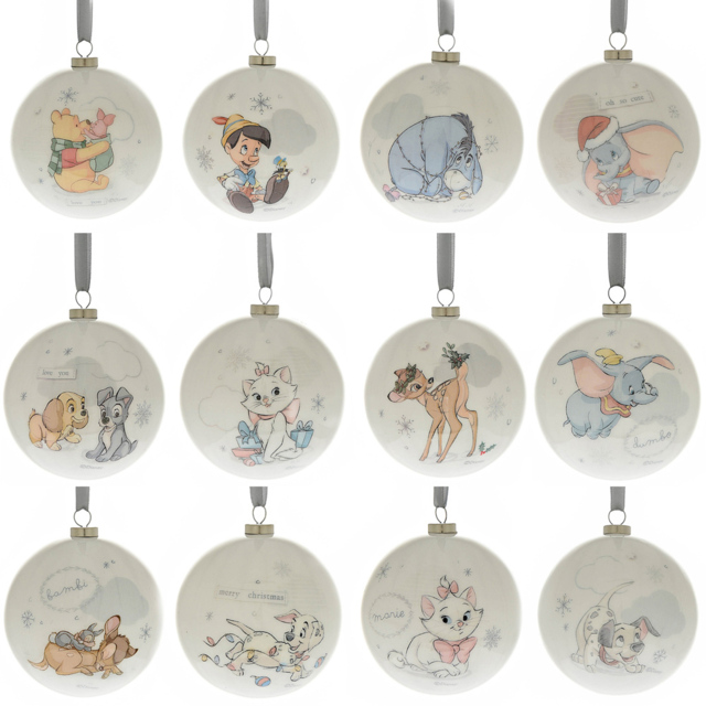 Disney Magical Beginnings White Multi Character Christmas Bauble 12 Pack - Size: 18 x 8 x 8cm - Wilko - image 1