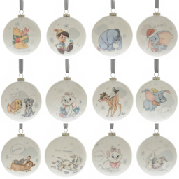 Disney Magical Beginnings White Multi Character Christmas Bauble 12 Pack - Size: 18 x 8 x 8cm - Wilko - thumbnail 1
