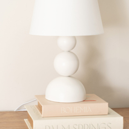 ValueLights Winnie Cream Shade Stacked Globe Touch LED Table Lamp Set of 2 - Size: 37 x 23 x 23cm - Wilko - thumbnail 4