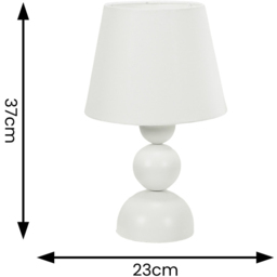 ValueLights Winnie Cream Shade Stacked Globe Touch LED Table Lamp Set of 2 - Size: 37 x 23 x 23cm - Wilko - thumbnail 6