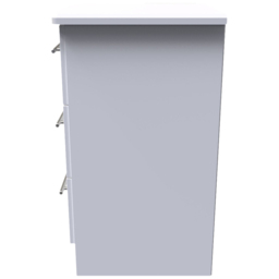 Crowndale Sherwood 3 Drawer Porcelain Matt Bedside Cabinet - White - Wilko - thumbnail 4