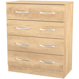 Crowndale Avon 4 Drawer Nebraska Oak Chest of Drawers Ready Assembled - Wilko - thumbnail 5