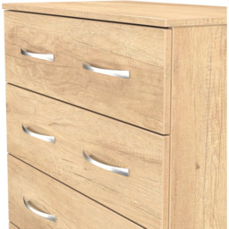 Crowndale Avon 4 Drawer Nebraska Oak Chest of Drawers Ready Assembled - Wilko - thumbnail 6