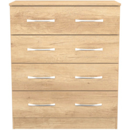 Crowndale Avon 4 Drawer Nebraska Oak Chest of Drawers Ready Assembled - Wilko - thumbnail 3