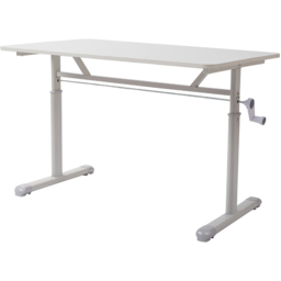 Living and Home Height Adjustable White Office Desk - Size: 90 x 80 x 60cm - Wilko - thumbnail 3