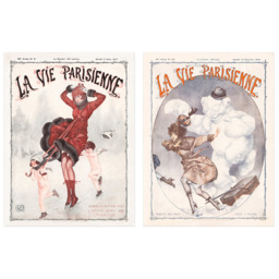 Artery8 Vintage French Magazine Cover Woman Winter Ice Skating Wall Art Print 30 x 41cm 6 Pack - Size: 40.5 x 30.5 x 0.3cm - Multi - Wilko - thumbnail 5