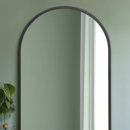 The Arcus Black Arched Metal Wall Mirror 100 x 70cm - MirrorOutlet - Wilko - thumbnail 6