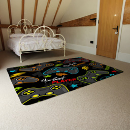 Benjamin Tate Design Faux Wool Extra Large Joystick Game Rug 230 x 160cm - Size: 230 x 160 x 1cm - Black - Wilko - thumbnail 5