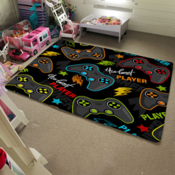 Benjamin Tate Design Faux Wool Extra Large Joystick Game Rug 230 x 160cm - Size: 230 x 160 x 1cm - Black - Wilko - thumbnail 6