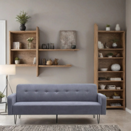 H&O Direct 3 Seater Convertible Linen Sofa Bed - Grey - Wilko - thumbnail 5