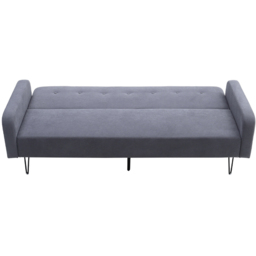 H&O Direct 3 Seater Convertible Linen Sofa Bed - Grey - Wilko - thumbnail 4