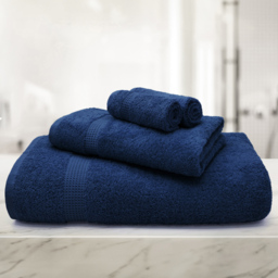 Mayfair Egyptian Cotton Navy Hand Towel Set of 2 - Blue - Wilko - thumbnail 3