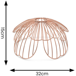 ValueLights Rose Pink Metal Flower Pendant Shade - Size: 15 x 32 x 31.5cm - Wilko - thumbnail 7