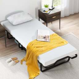 Costway Single Folding Bed with Mattress - Multi - Wilko - thumbnail 1