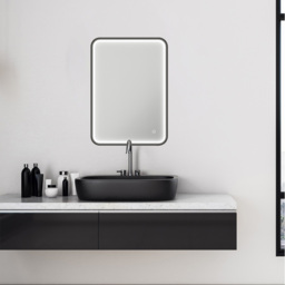 Sorrelis Pallas LED Mirror 70 x 50cm - Size: 50 x 70 x 4.7cm - Black - Wilko - thumbnail 3