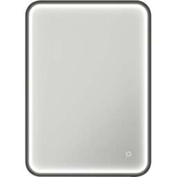 Sorrelis Pallas LED Mirror 70 x 50cm - Size: 50 x 70 x 4.7cm - Black - Wilko - thumbnail 1