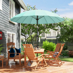 Outsunny Shanghai Turquoise Crank and Tilt Garden Parasol 2m - Wilko - thumbnail 5
