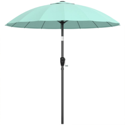 Outsunny Shanghai Turquoise Crank and Tilt Garden Parasol 2m - Wilko - thumbnail 1