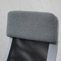 Portland Grey Linen and Mesh Swivel Office Chair - Size: 65 x 67 x 129cm - Wilko - thumbnail 4