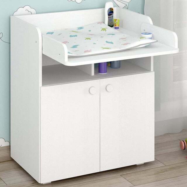 Shefa 700 2 Door 2 Shelf White Kids Changing Unit - Size: 86 x 70 x 47cm - Wilko - image 1