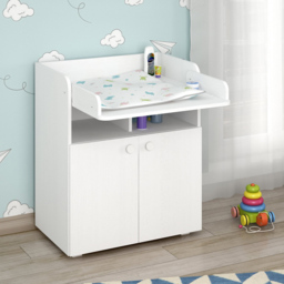 Shefa 700 2 Door 2 Shelf White Kids Changing Unit - Size: 86 x 70 x 47cm - Wilko - thumbnail 6