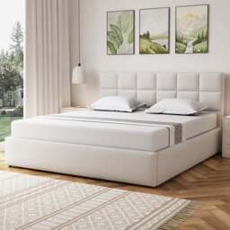 Artemis Home Richwood Super King Size Beige Linen Upholstered Ottoman Bed - Wilko - thumbnail 1